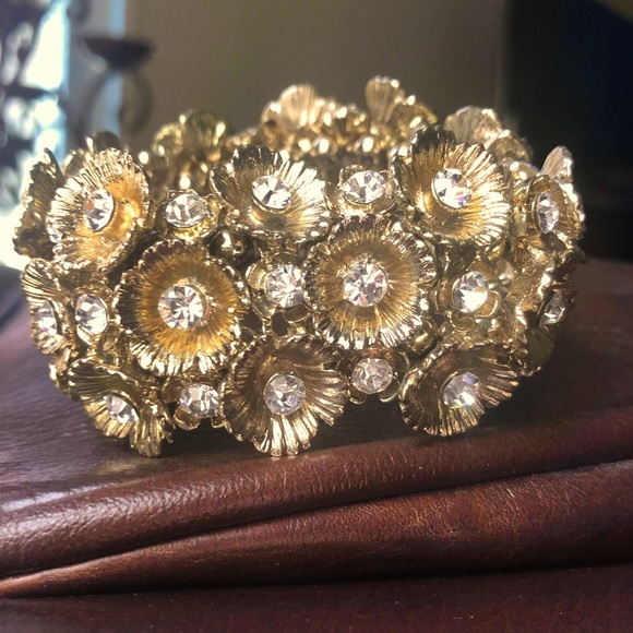 Statement Bracelet by Tasha in Gold Tone - Picture 1 of 4